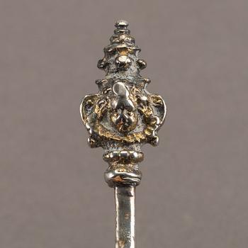 A Swedish 15th century silver spoon.