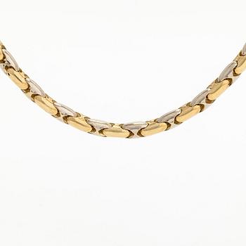 An 18K gold/white gold necklace. Chimento, Italy.