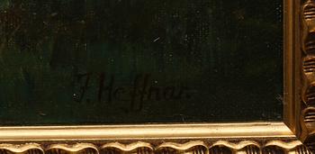 OKÄND KONSTNÄR, olja på duk, signerad F. Heffnar?, 1900-tal.