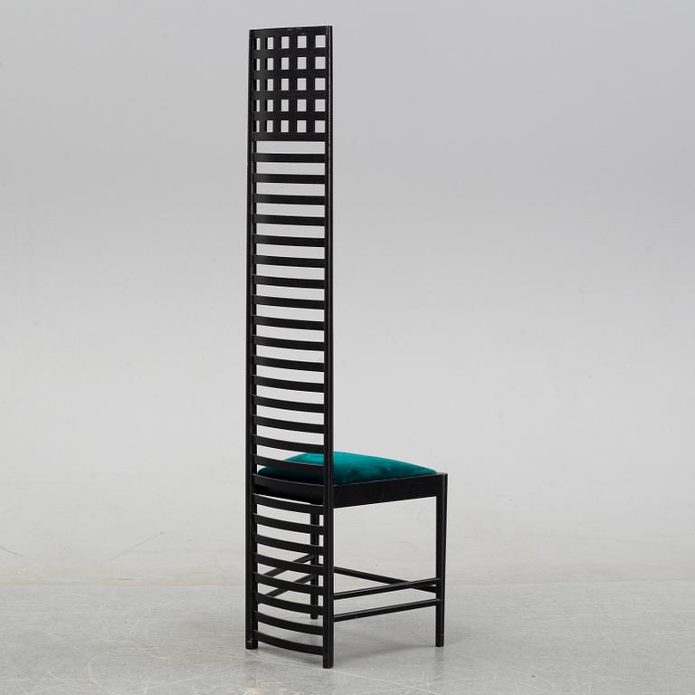 A 'Hill house 1' chair by Charles Rennie Mackintosh, for Cassina, designed 1902.