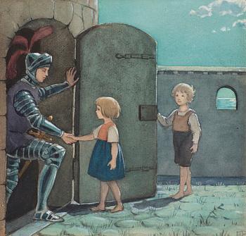 709. Elsa Beskow, The Knight (from "Resan till landet Längesen").