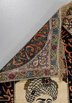 MATTA, semiantik, sannolikt Kirman Laver figural, 85x49 cm.