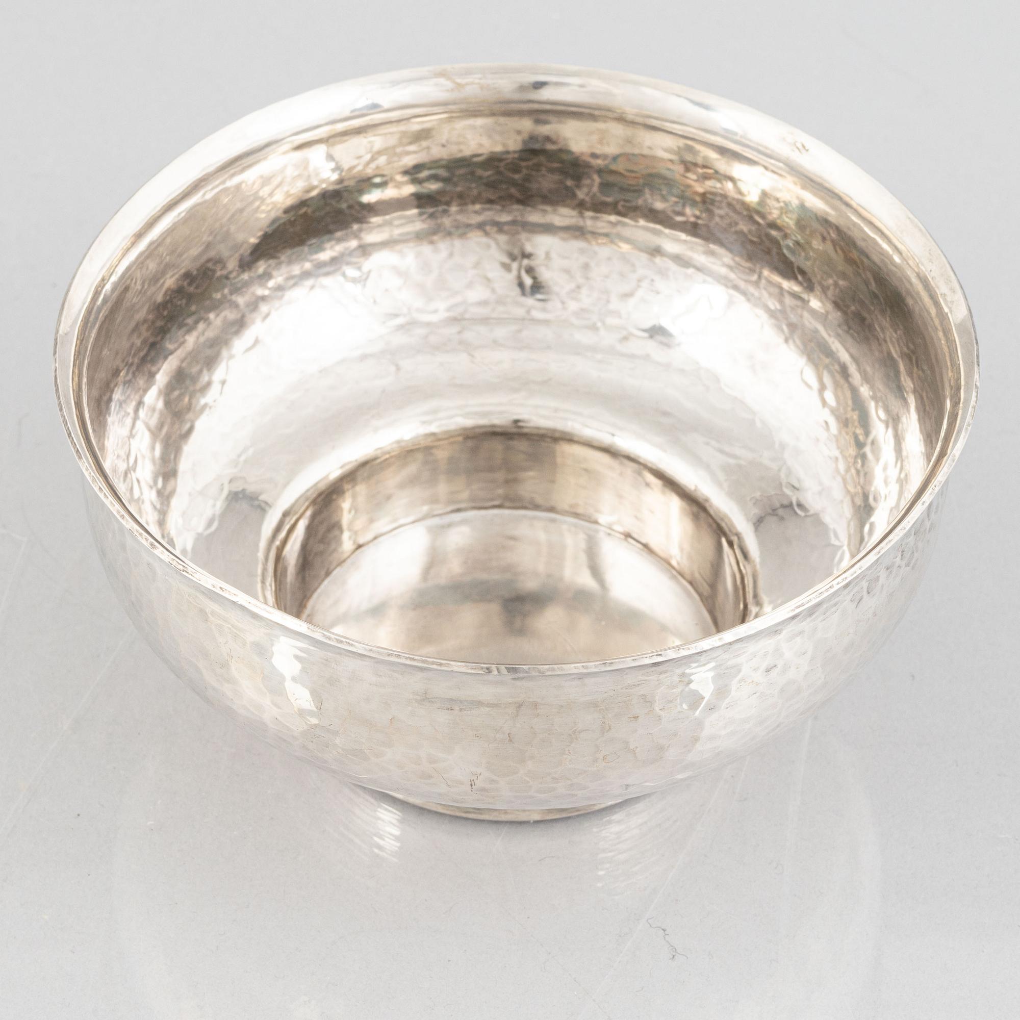 A silver bowl, Borgila, Stockholm, Sweden, 1976.