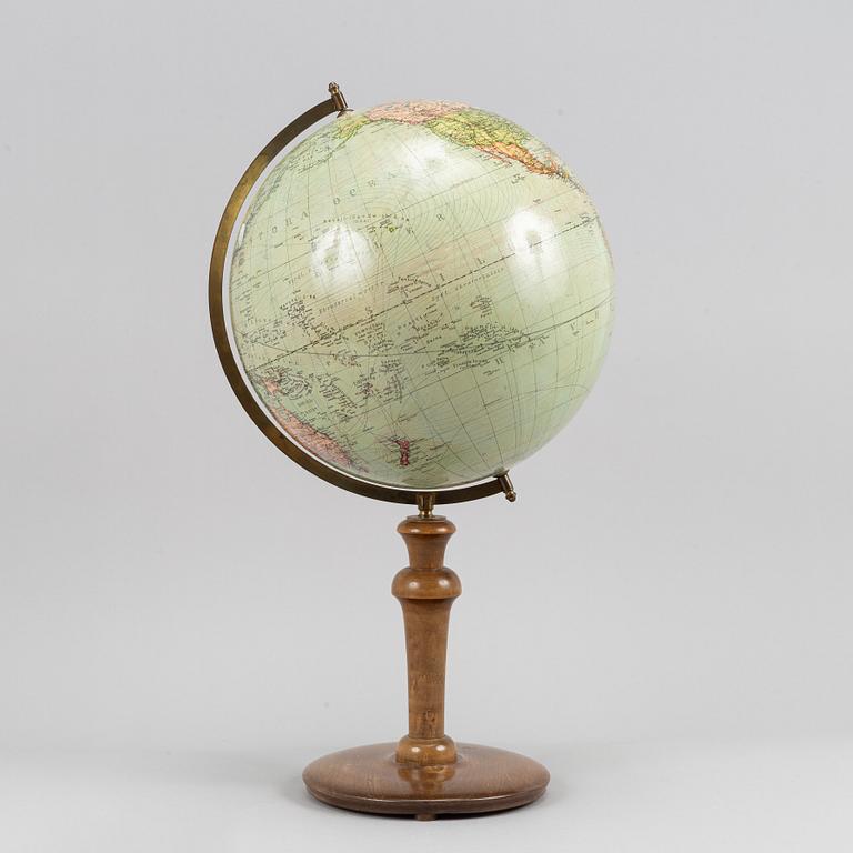 A mid 20th century world globe.