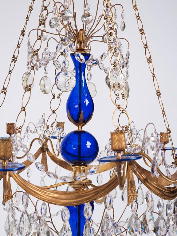 A nothern Europe Louis XVI twelve-light chandelier, second part of the 18th century.