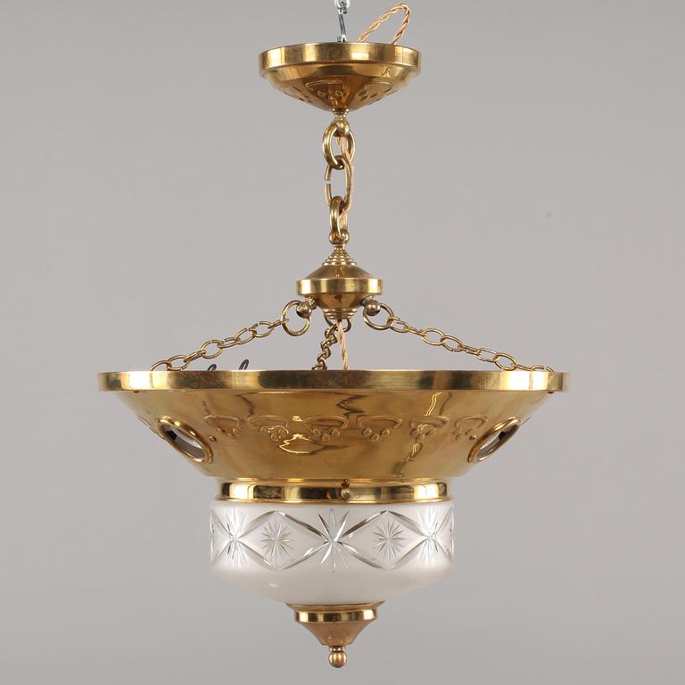 TAKLAMPA, jugend, 1900-talets första del, höjd ca 50 cm.