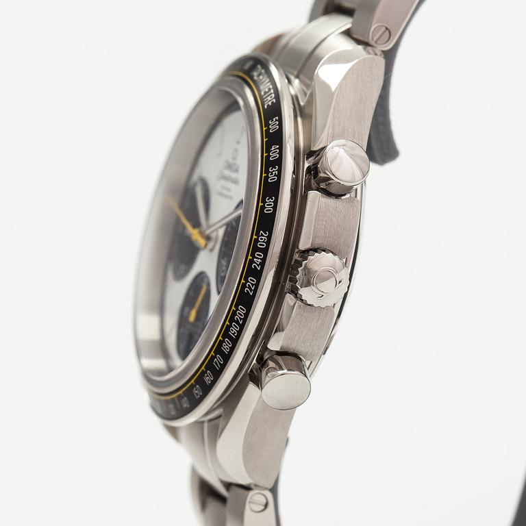 Omega, Speedmaster, Racing, "Panda", co-axial, 100m, wristwatch, 40 mm.