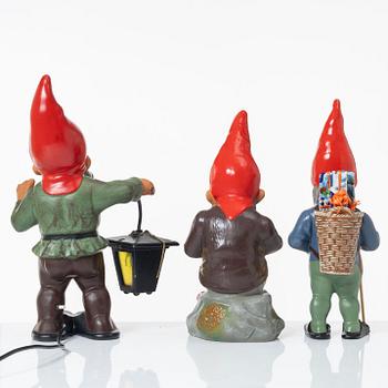 Tomtar, 3 st, Tyskland, 1900-talets mitt/andra hälft.