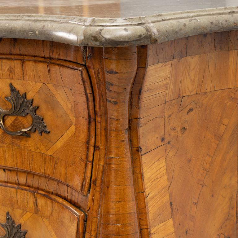 A Rococo chest of drawers, second half of the 18th century.