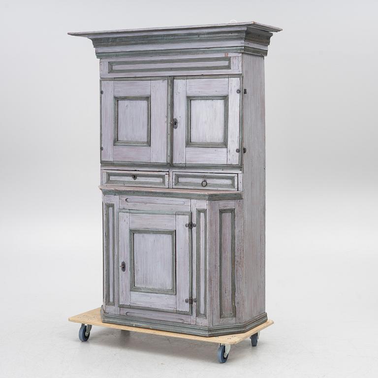 A painted cabinet, 18th century.