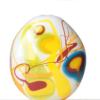 Peter Hermansson, a "Pollock" glass vase, Boda 2016.