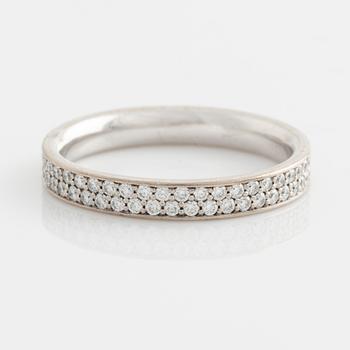 Georg Jensen, two rings, with brilliant-cut diamonds.