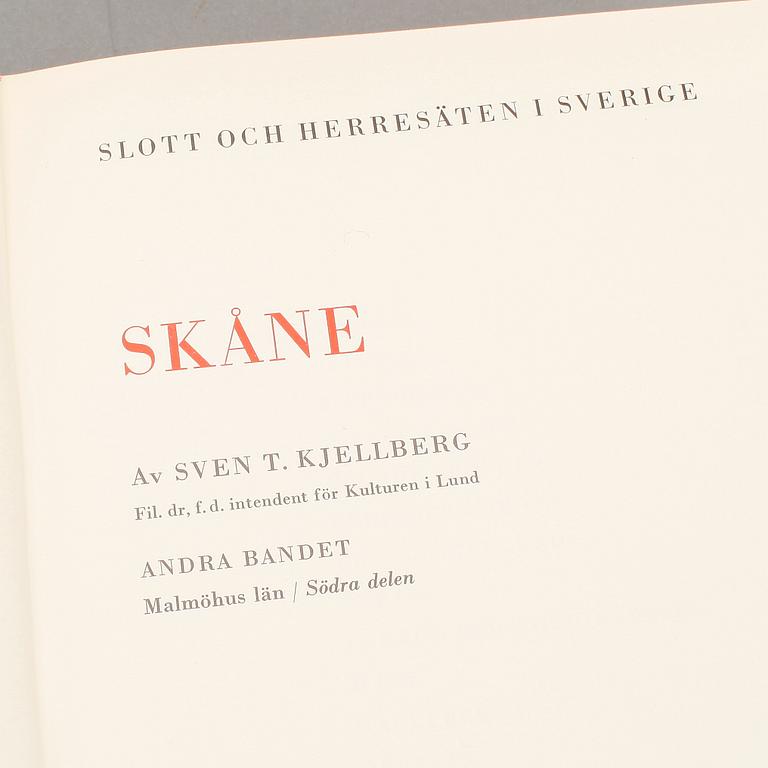 BOKVERK, 18 volymer, "Slott och herresäten i Sverige", Allhems Malmö 1966-71.
