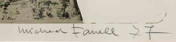 MICHAEL FARRELL, färglitografi, sign o dat 77, numr 96/100(?).