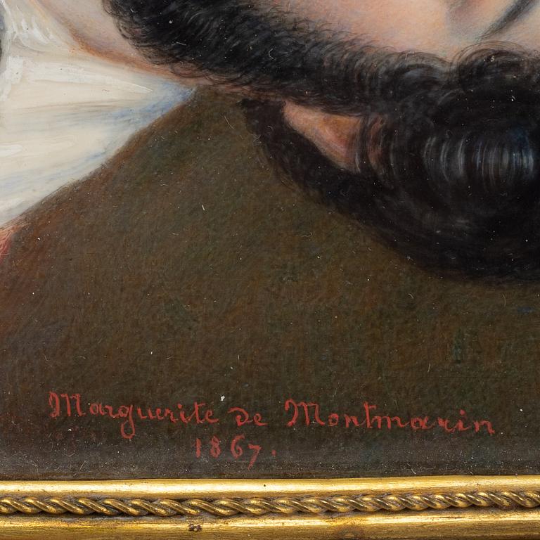 MARGUERITE DE MONTMARIN, gouache, signed och dated 1867.