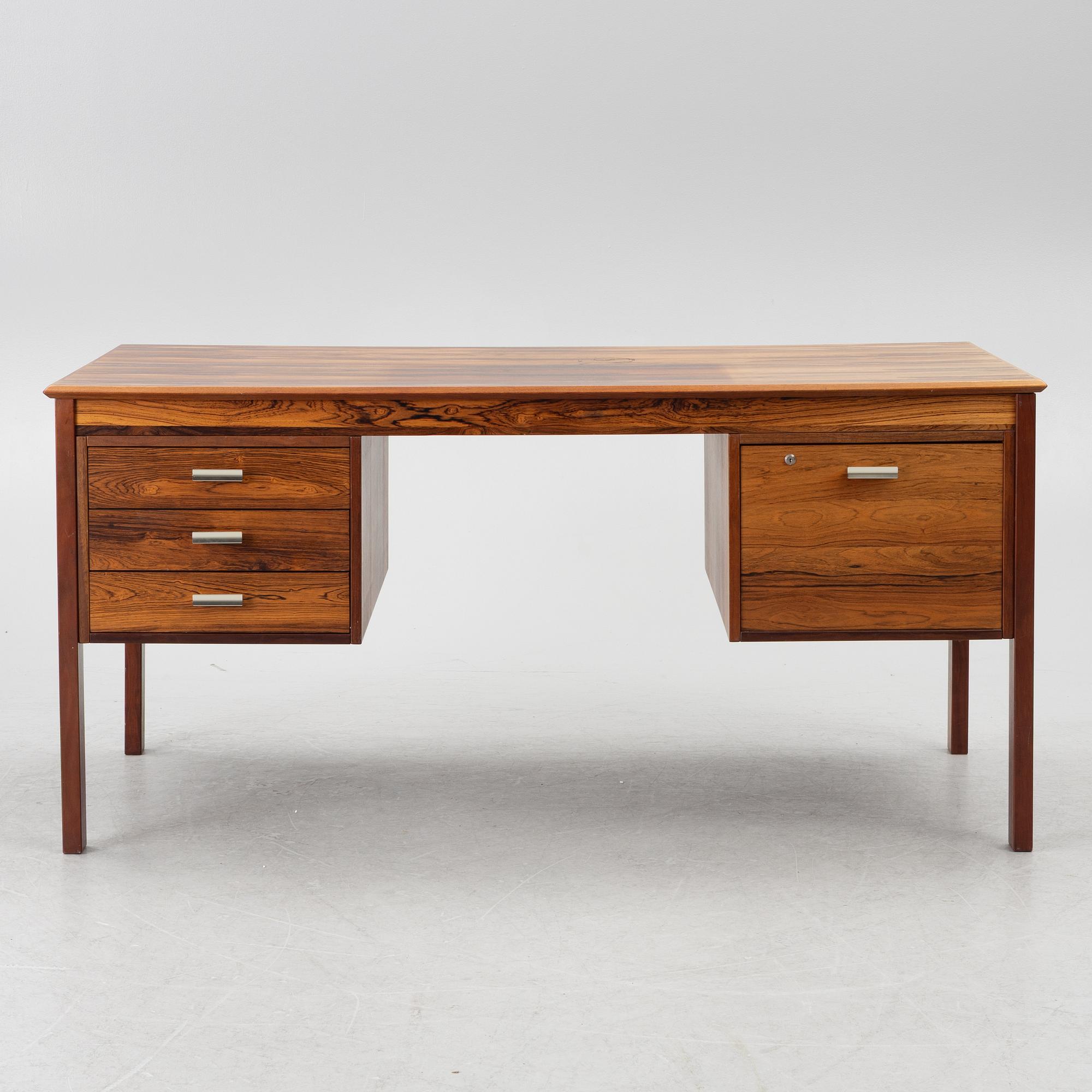 A rosewood writing desk, Averskogs möbelfabrik, Lammhult, 1970's.