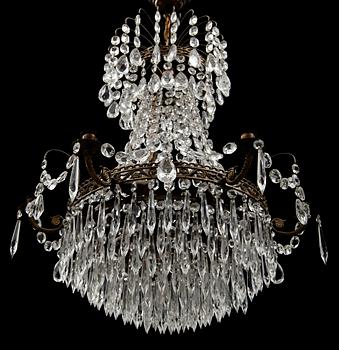 LJUSKRONA, empirestil, 1900-talets mitt. Höjd ca 65 cm.