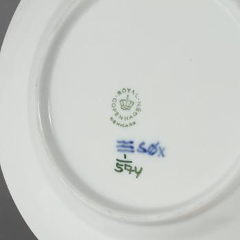 KAFFESERVISDELAR, 17 delar, porslin, "Musselmalet", Royal Copenhagen, 1900-talets andra hälft.