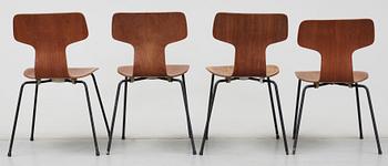 STOLAR, 4 st, modell 3103. Arne Jacobsen, Fritz Hansen. 1970-tal.