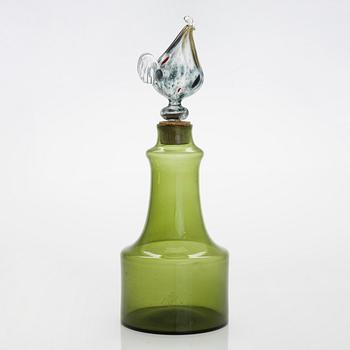 Kaj Franck, decanter, model 1502, "Rooster bottle', signed K. Franck Nuutajärvi Notsjö -59.