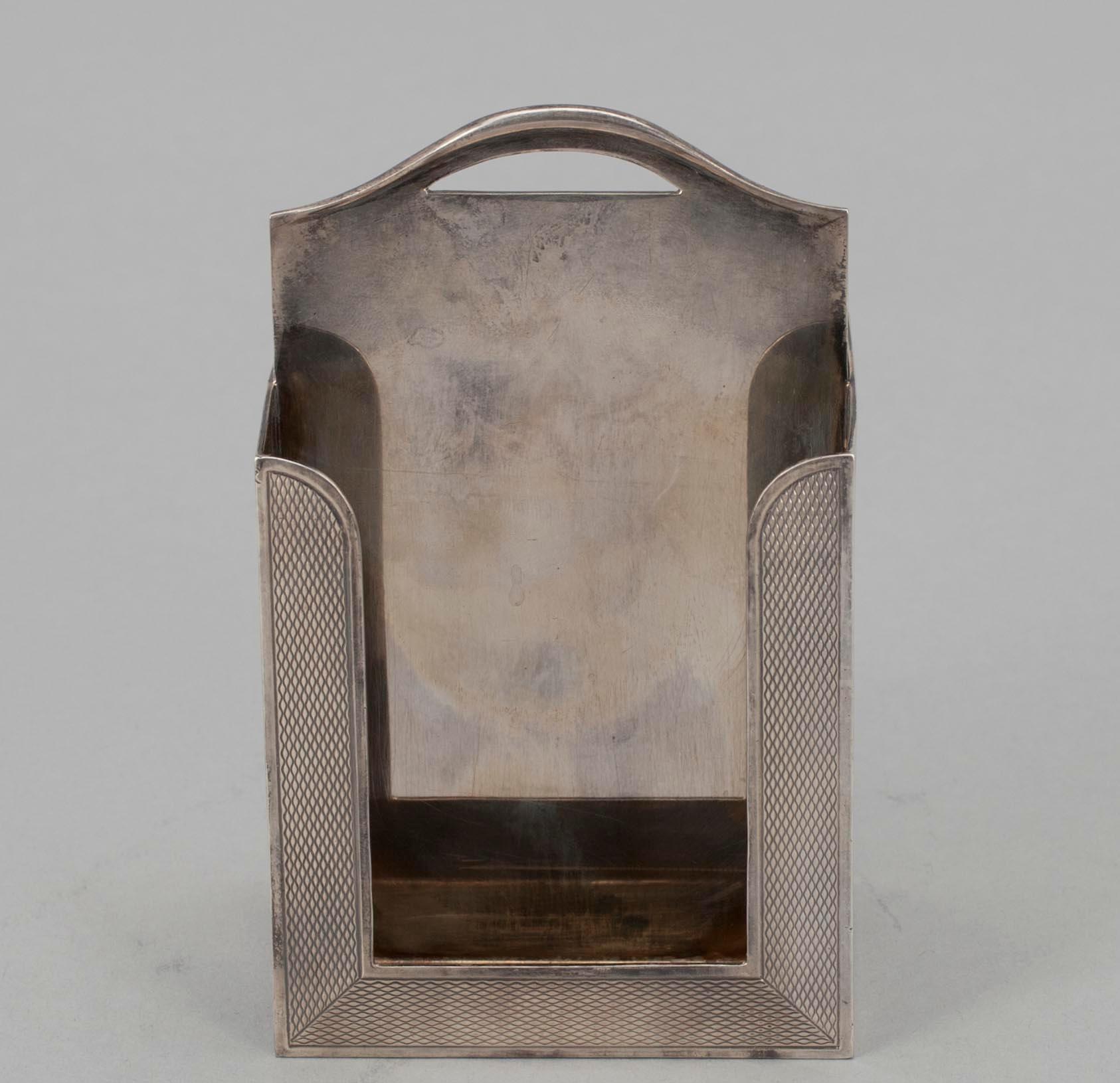 STÄLLNING för SPELKORT, silver 925, Hermès, Paris, 1900-tal. Vikt 208 g.