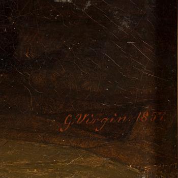 GOTTFRID VIRGIN, olja, signerad och daterad 1857.