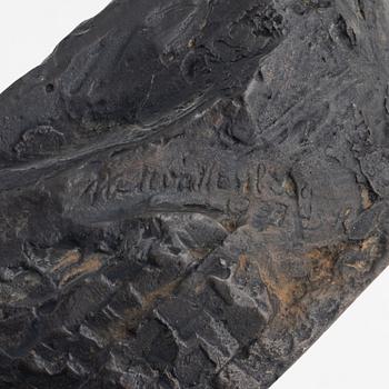 Axel Wallenberg, skulptur, brons, signerad och daterad.