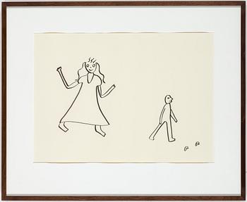 ROGER RISBERG, indian ink on paper, 2007, signed RR.