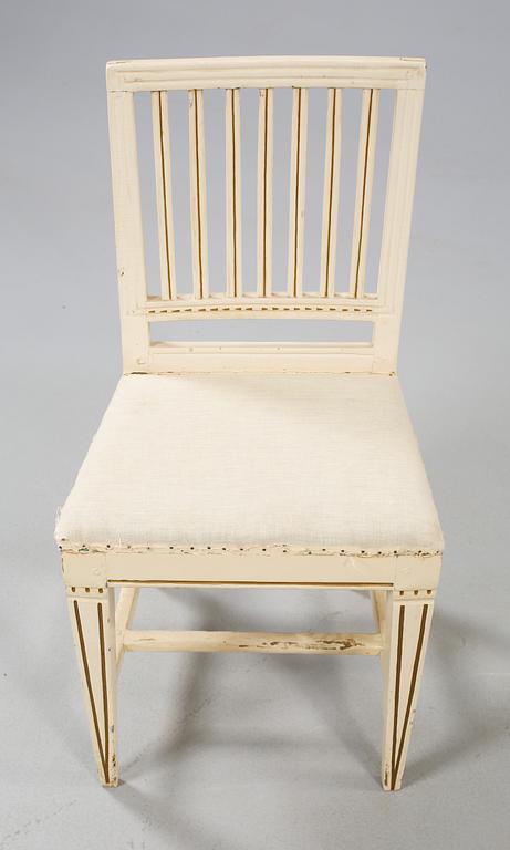 STOLAR, ett par, sengustaviansk modell, 1800-tal.