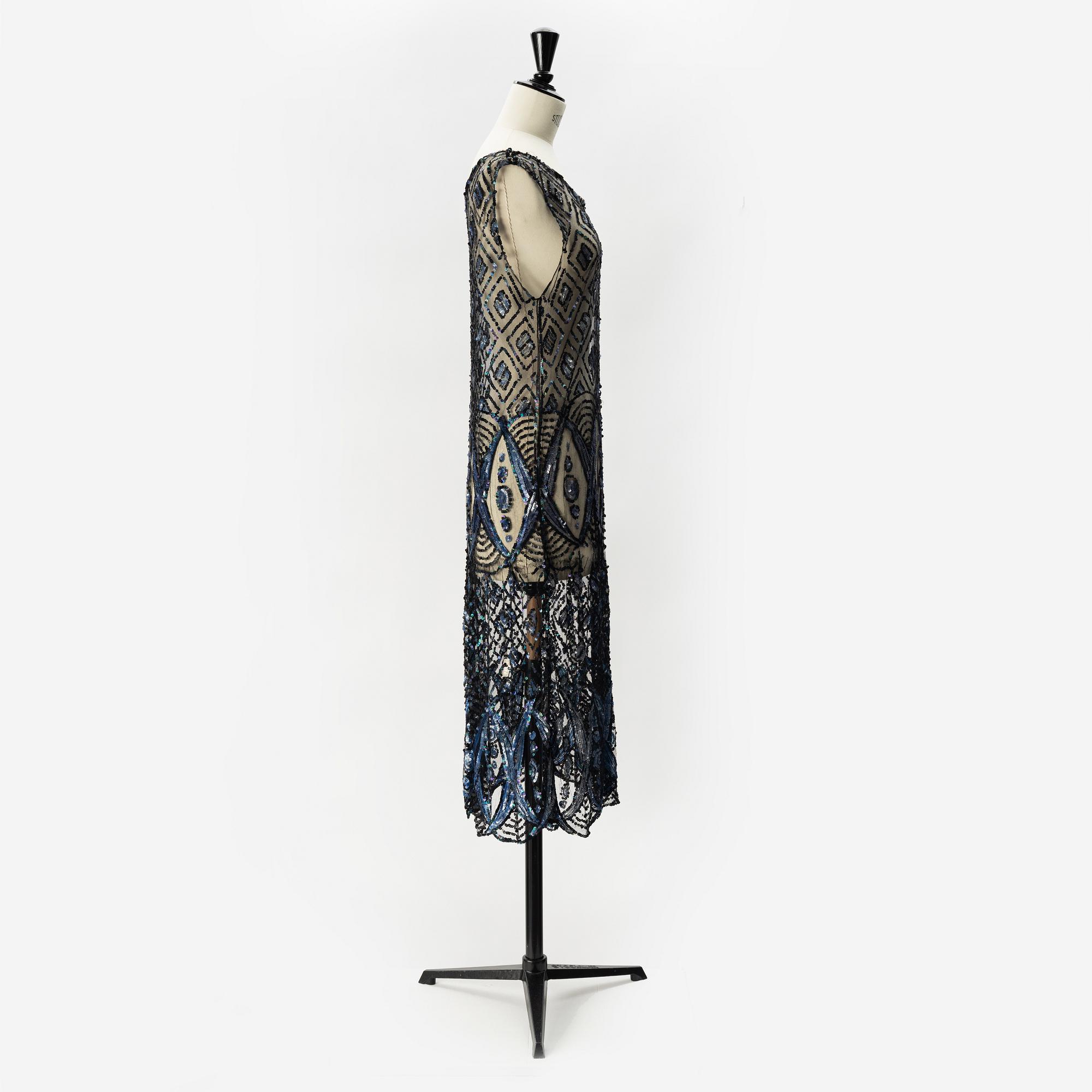 A sequin embroidered 1920's dress.