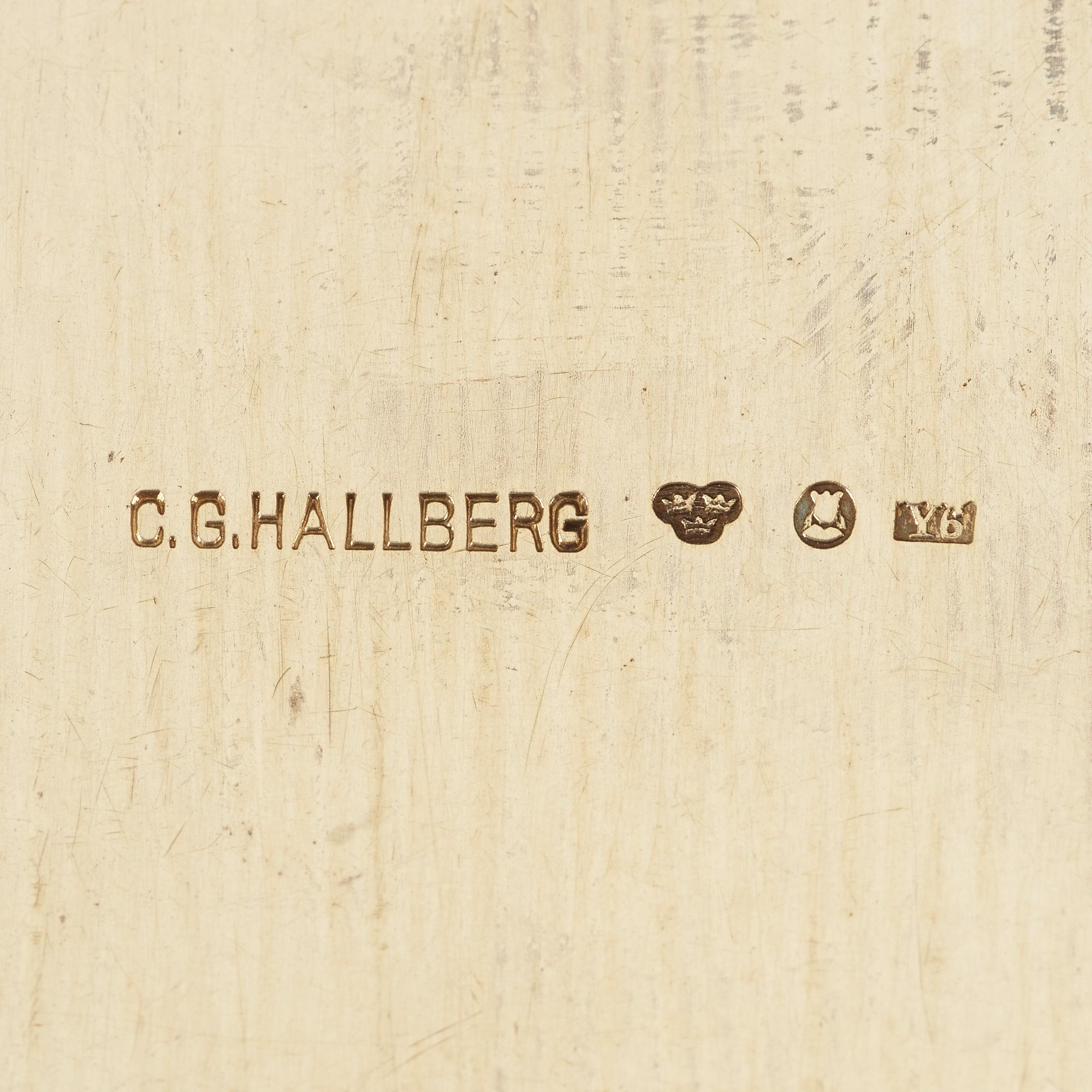 CIGARETTETUI, av C.G. Hallberg, Stockholm 1901. Med gravyren: Carl Larsson/Zorn.