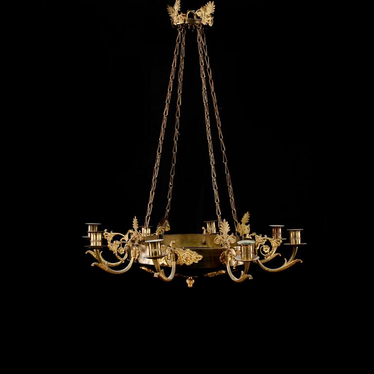 TAKAMPEL, empirestil, 1800-/1900-tal. Höjd 66 cm.