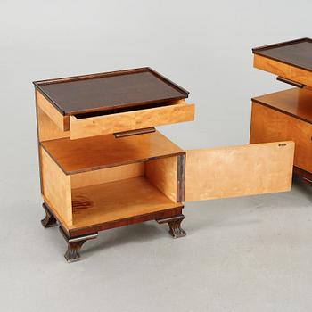 A pair of bedside tables, first half of the 20th century.