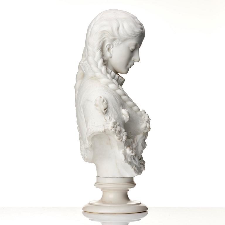 Italian school 19th Century. Renaissance lady with braids.