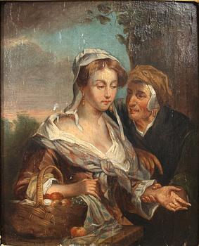 AUGUSTE DE PINELLI, tillskriven, olja på pannå, otydl sign.