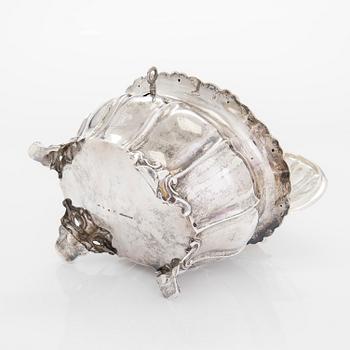 Gustaf Möllenborg, a Neo Rococo silver sugar box, Stockholm 1851.