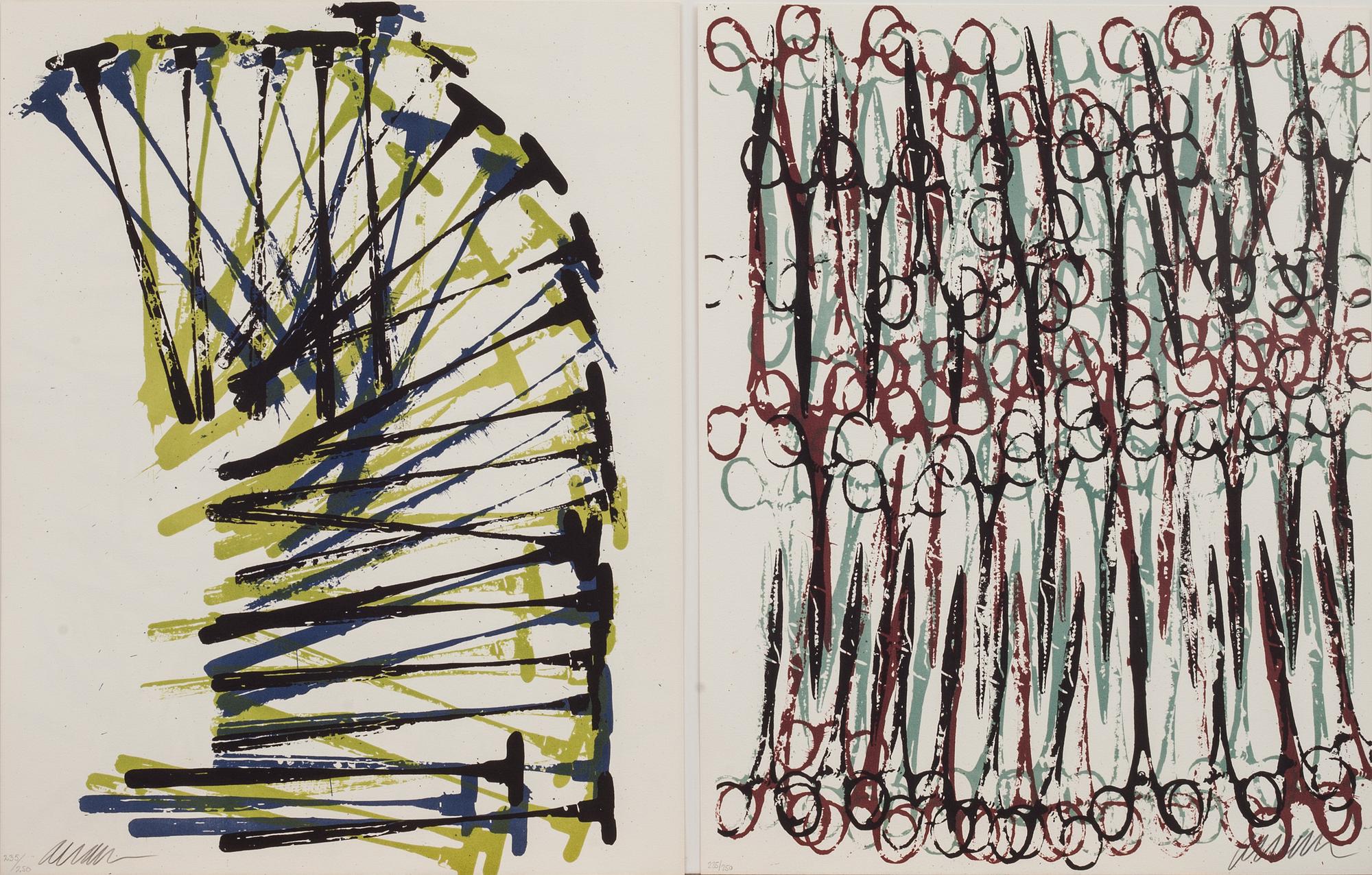 FERNANDEZ ARMAN, mapp med 5 färglitografier, signerade och numrerade 235/250.