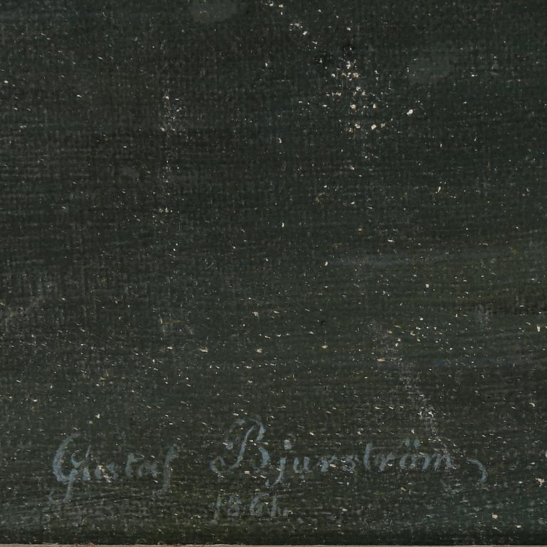 GUSTAF BJURSTRÖM, olja på duk, signerad och daterad 1861.