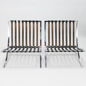 LUDWIG MIES VAN DER ROHE, NOJATUOLIPARI. "Barcelona", Knoll International, todennäköisesti 1950-luku.