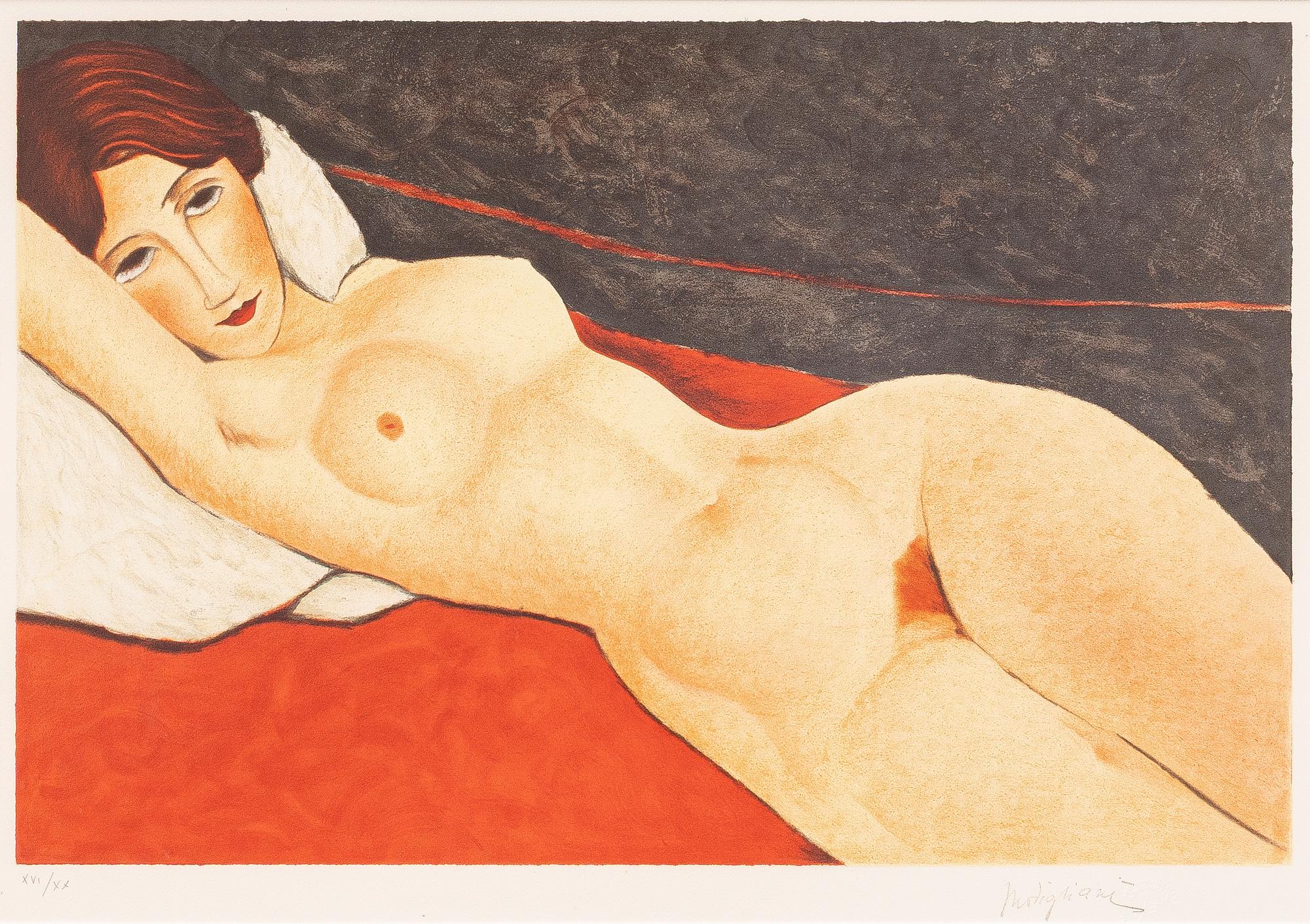 Amadeo Modigliani, After, “Nu Couché”.