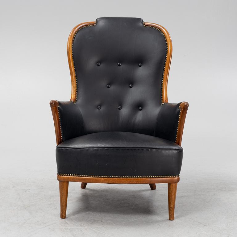 Carl Malmsten, a mahogany 'Vår Fru' armchair, Bodafors, 1964.