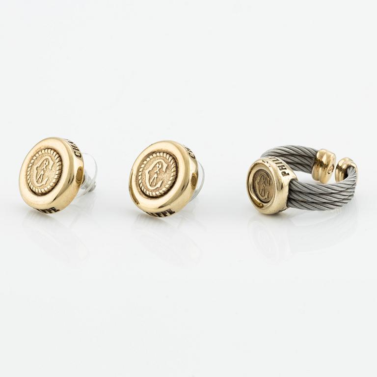 Philippe Charriol set with a necklace, a ring, a pair of earrings, a bracelet and a wristwatch.