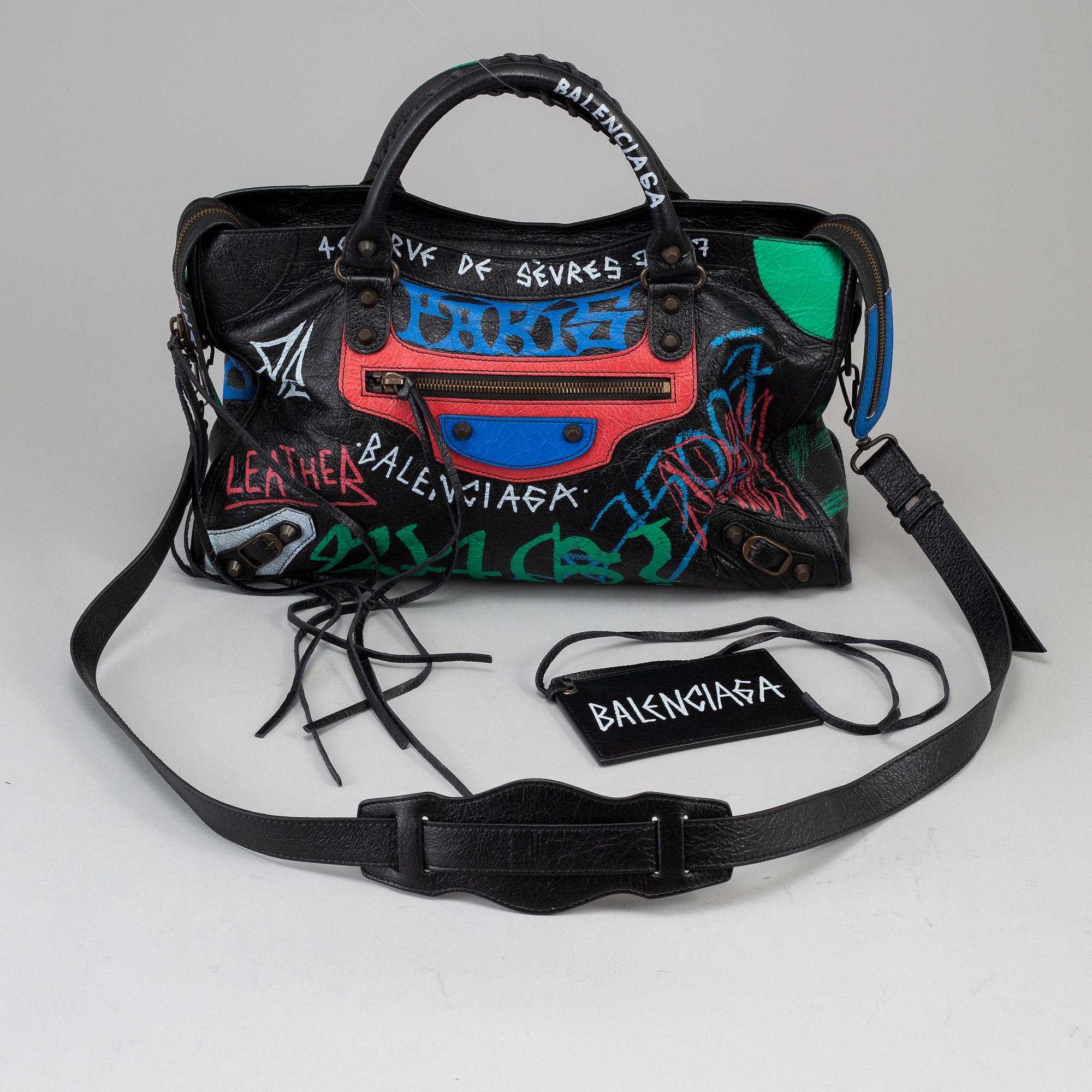 BALENCIAGA, väska, "City graffiti  handbag".