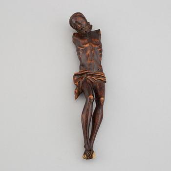 A wood crucifix, 17th/18th century.