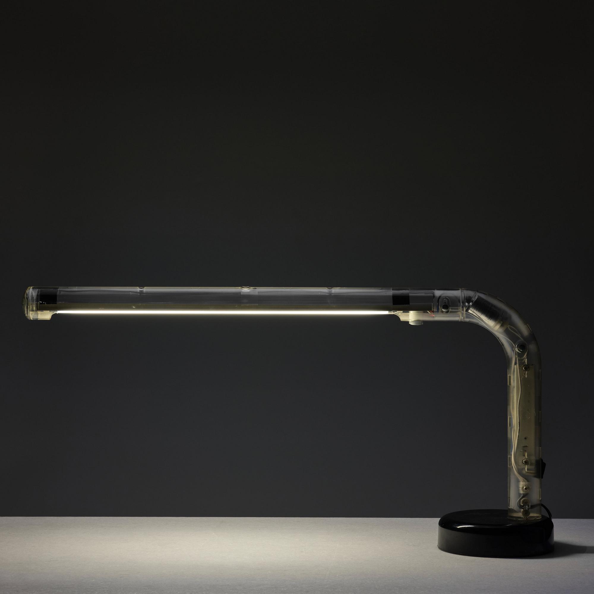 Anders Pehrson, bordslampa, "Tube", prototyp för Ateljé Lyktan, Åhus, omkring 1973.