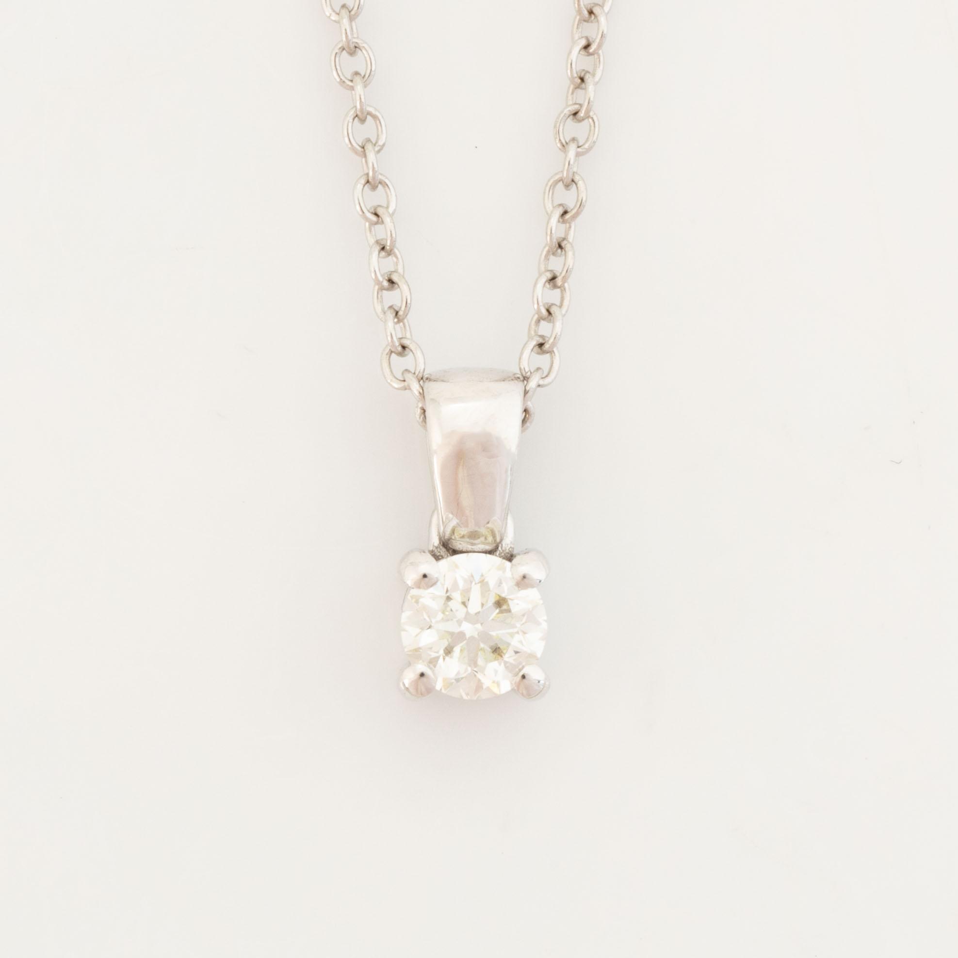 Brilliant cut diamond necklace, with IGI certificate.
