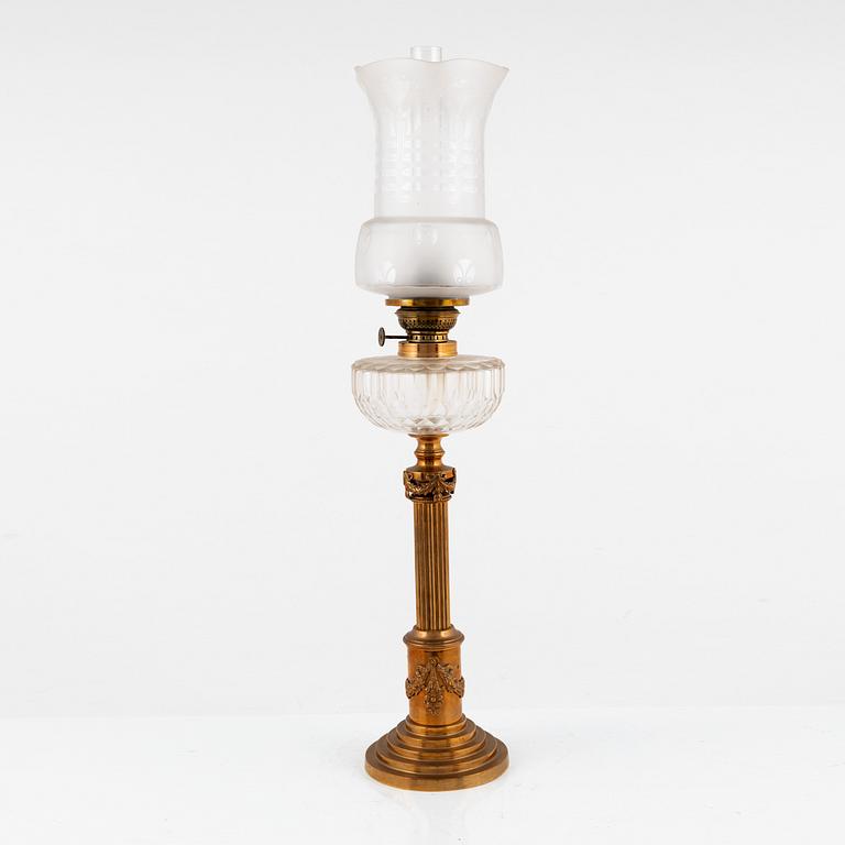 a Skultuna kerosene lamp, early 20th century.