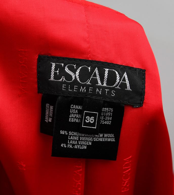 DRÄKT, 2 delar, Escada, sent 1980-tal.