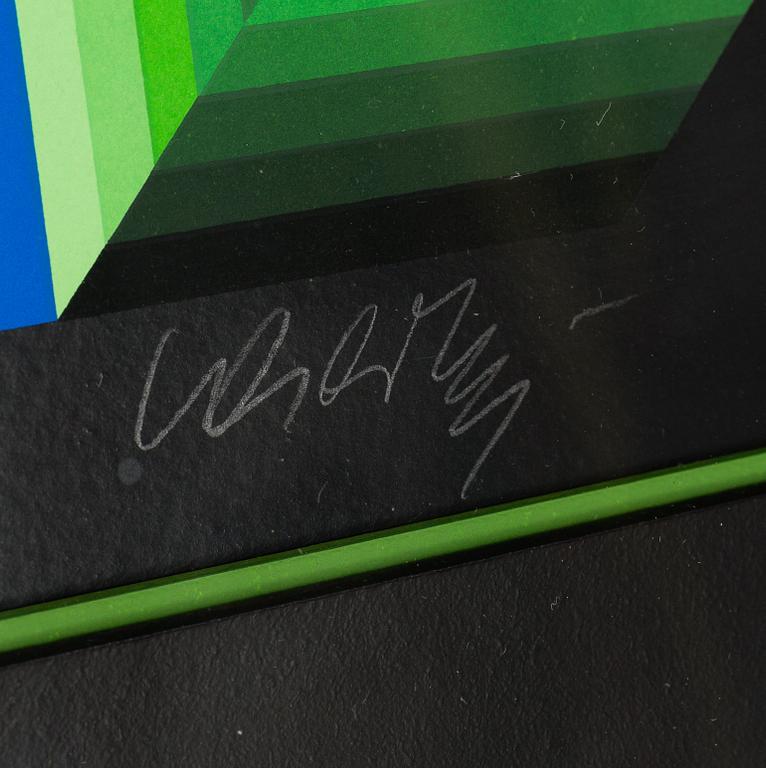 VICTOR VASARELY, silk screen in colours, signed and numbered 178/200 in pencil.