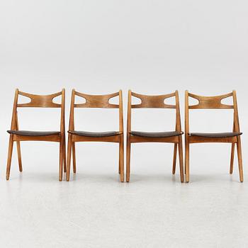 Hans J. Wegner, four model CH-29 chairs Carl Hansen & Søn, mid-20th century.